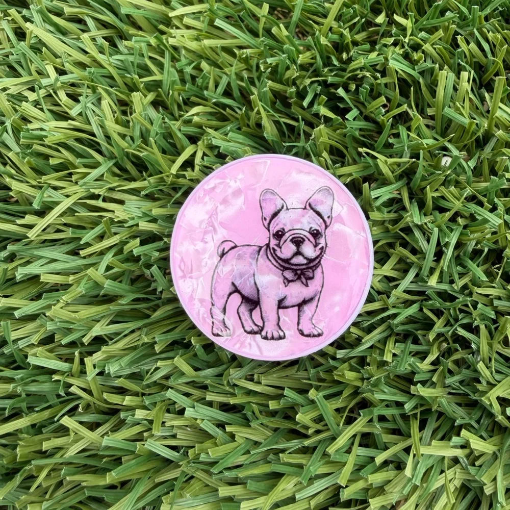 Pink Bulldog Phone Holder Grip Popsocket